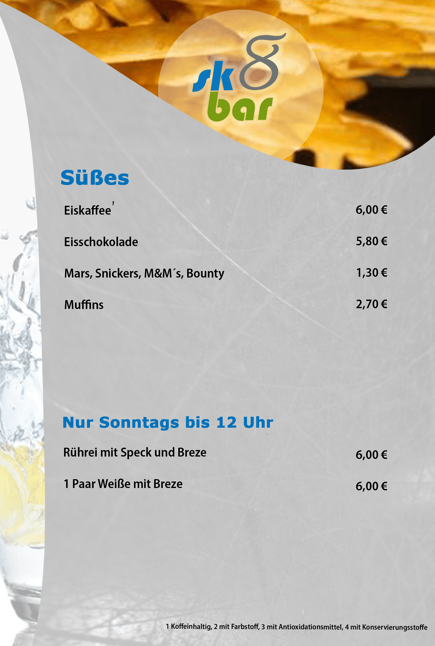 Speisekarte Seite 2